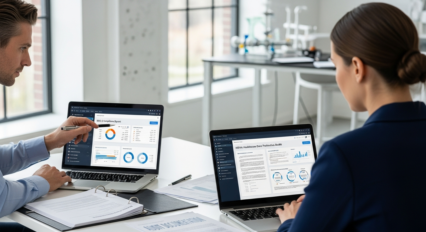 SOC 2 and HIPAA compliance: reviewing security controls and audit documentation